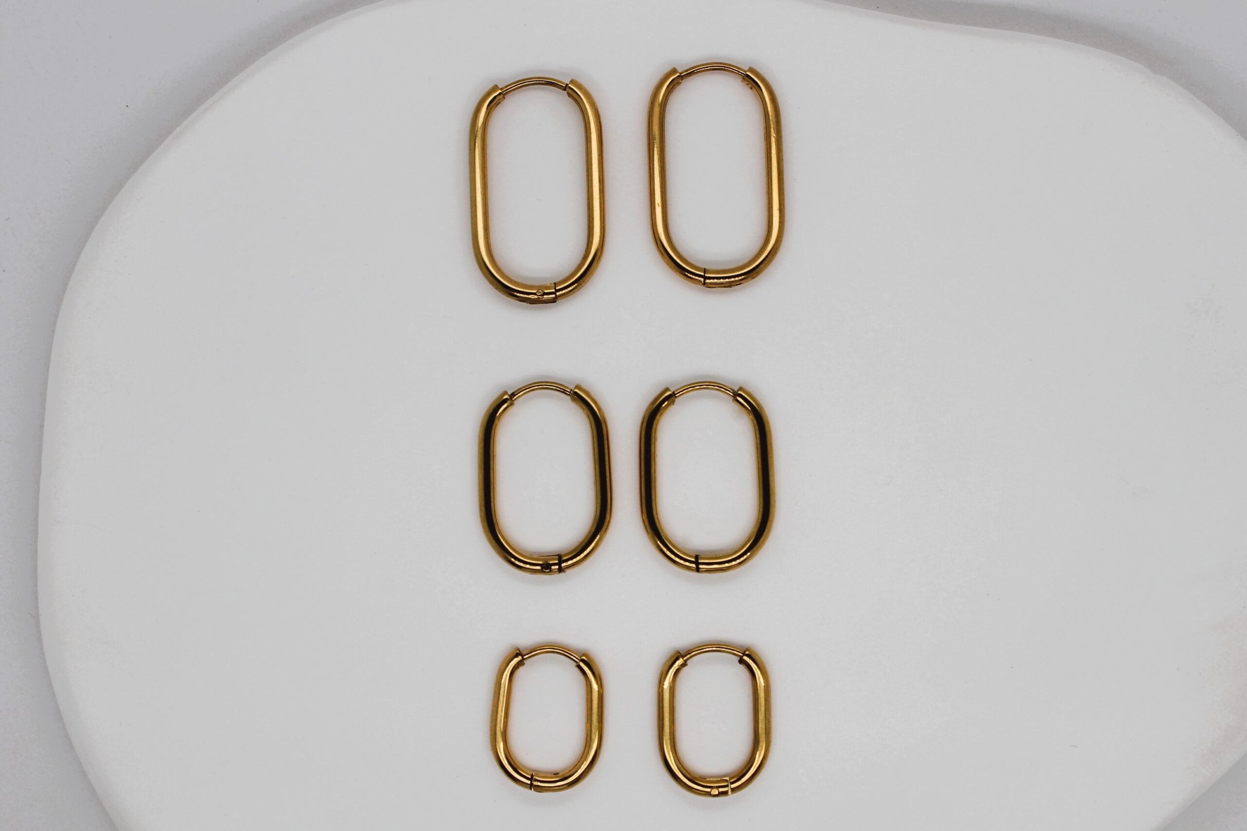 Oval Stainless Steel Huggies image 0