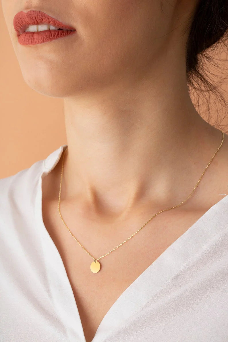 The Gold Coin Initial Necklace image 1