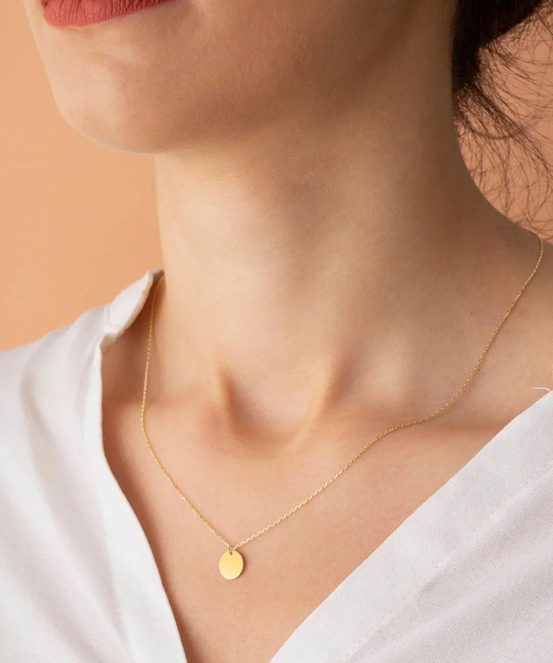 The Gold Coin Initial Necklace image 1