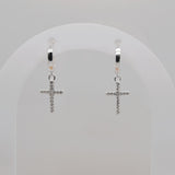 Sterling Silver Cross Earrings