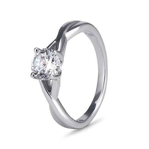 Ava 9kt White Gold Ring - L, 9ct White Gold image