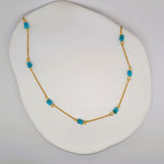 Turquoise Stone Gold Necklace image 0