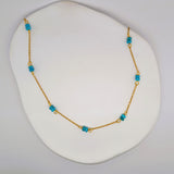 Turquoise Stone Gold Necklace image 0