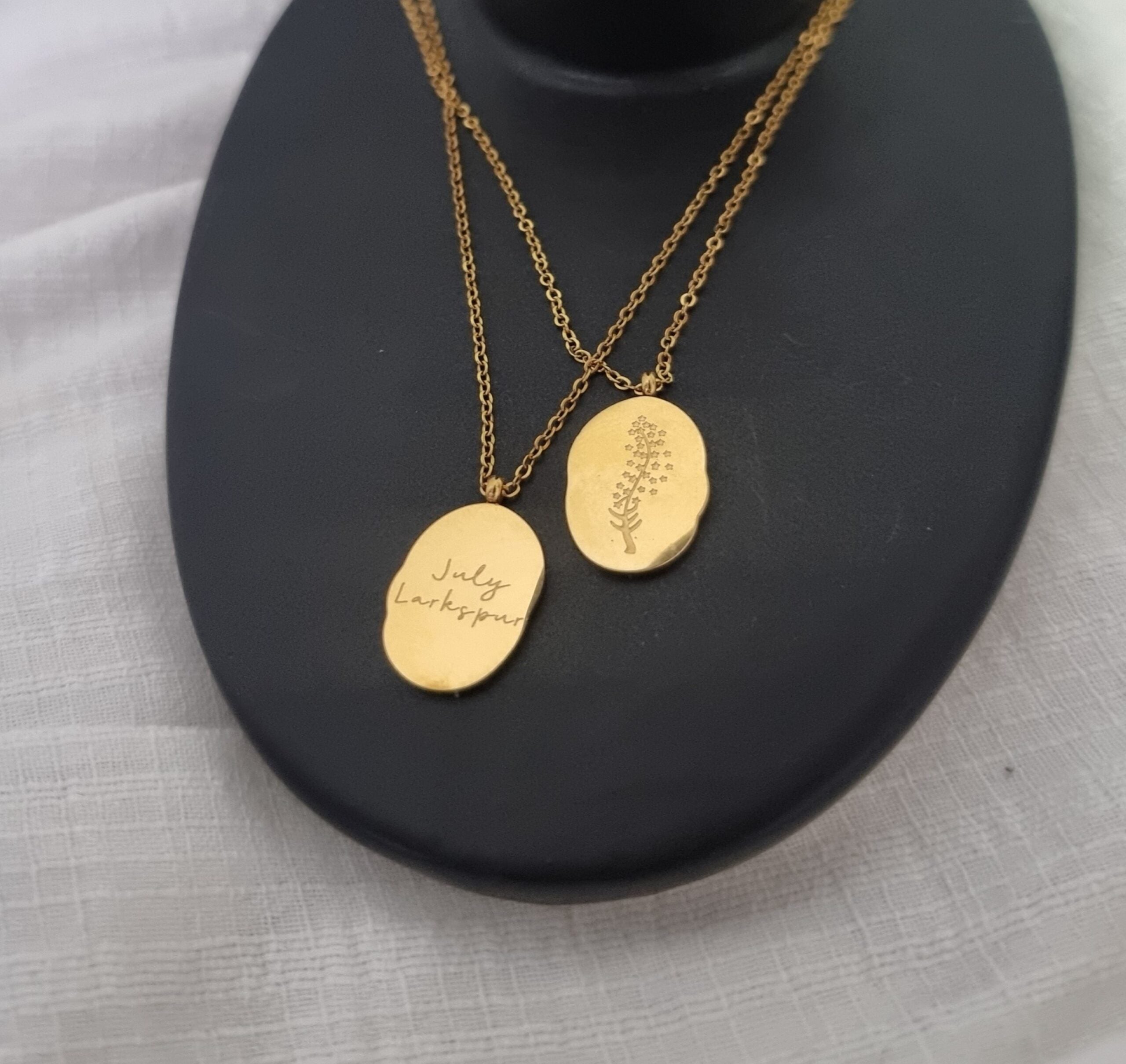 Birth Month and Flower Necklace image 0