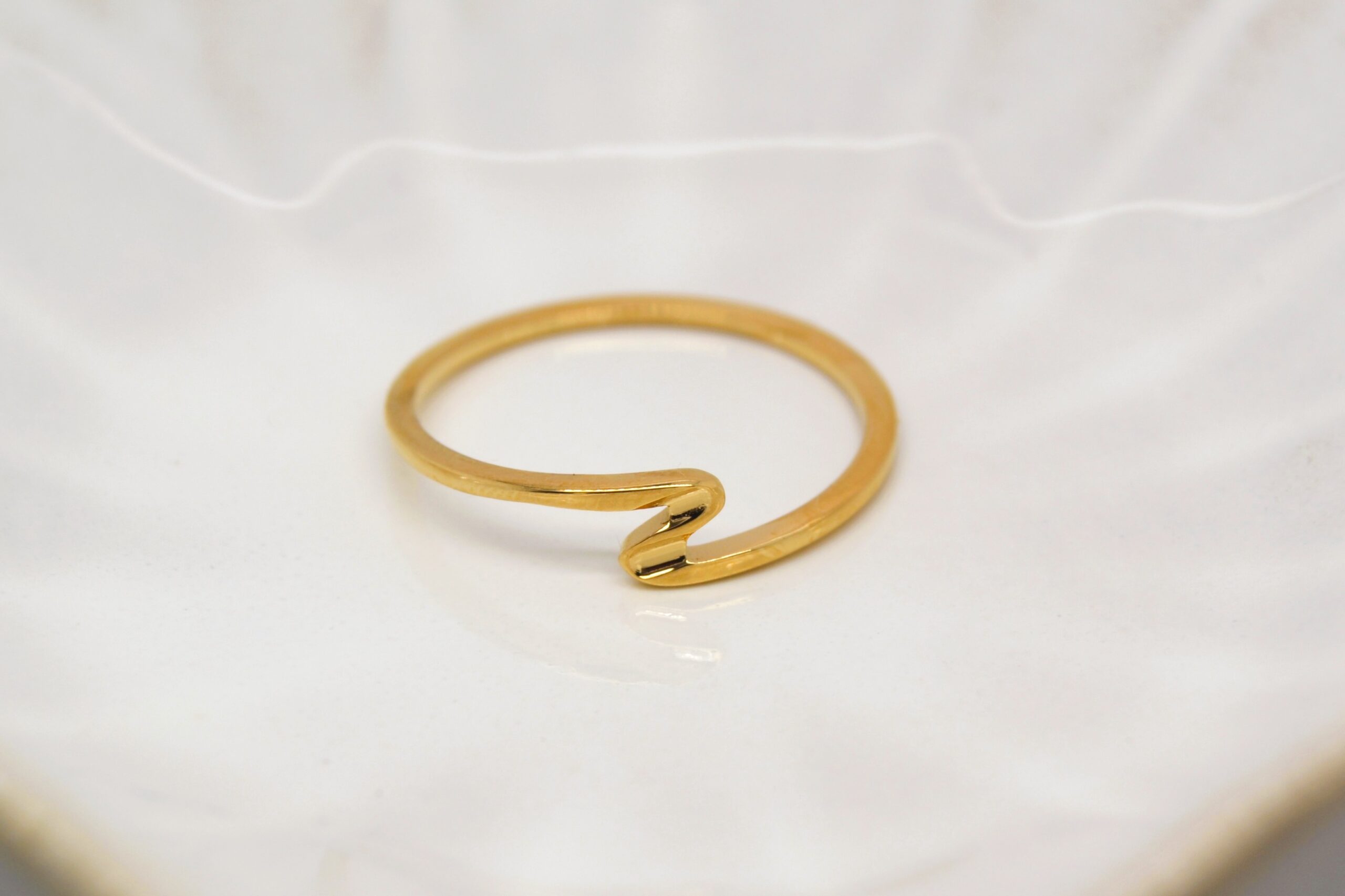 Gold Small Wave Ring image 1