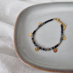 Gold Colored Beads Bracelet - Black image