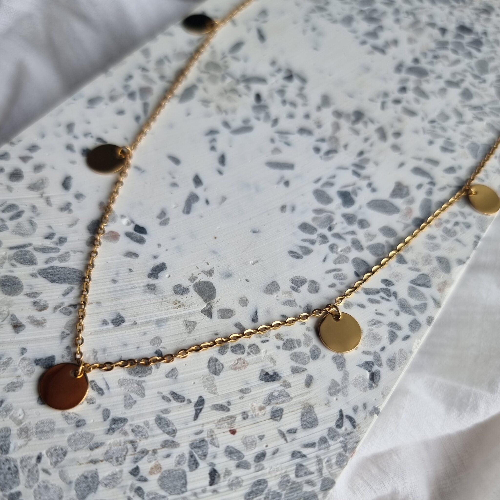 Circle Gold Layer Necklace image 0