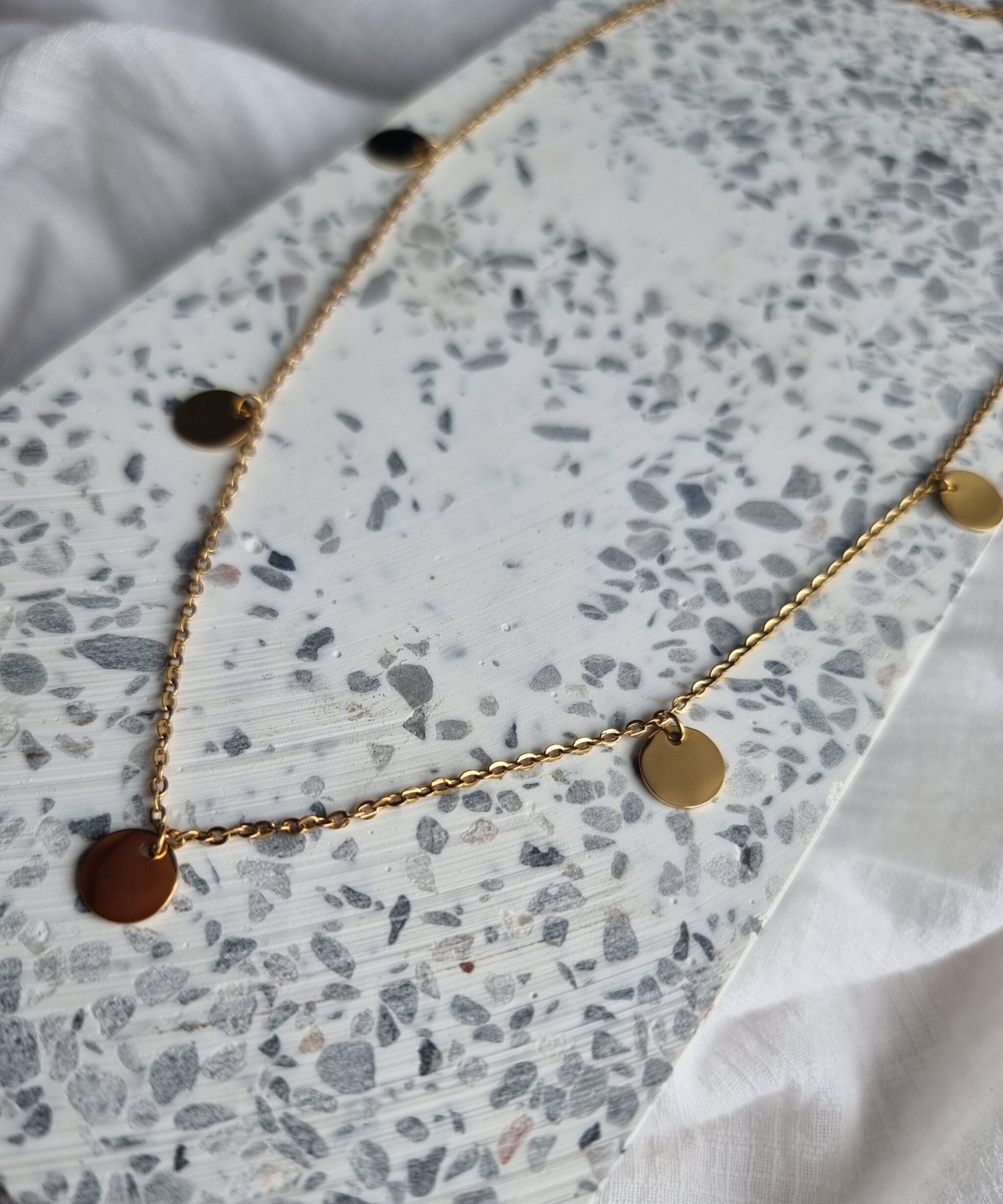 Circle Gold Layer Necklace image 0