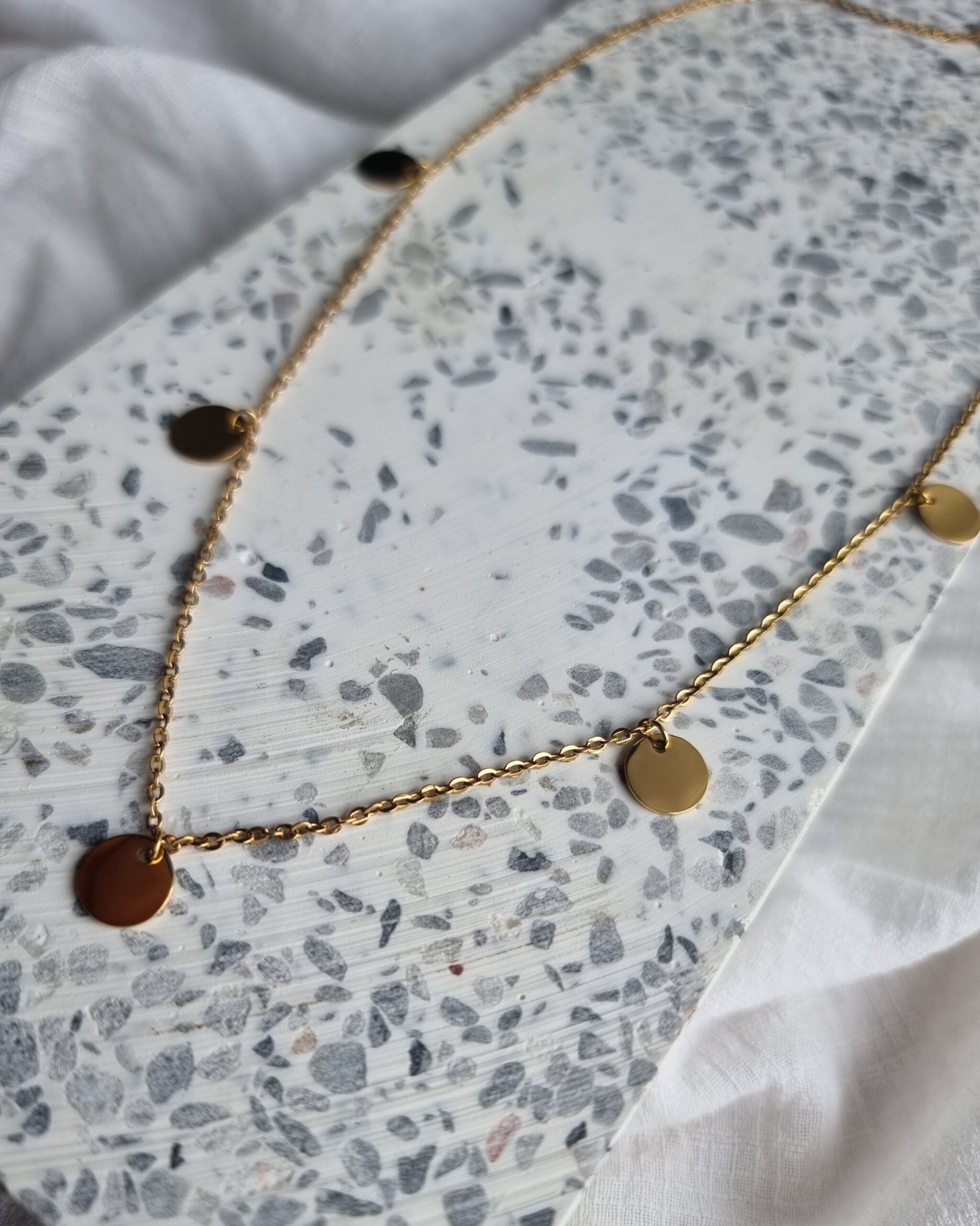 Circle Gold Layer Necklace image 0