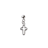 Cut-Out Silver Cross Charm