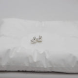Bubble Sterling Silver Heart Stud image 0