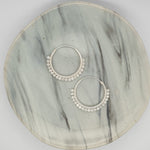 Natural Stone Silver Hoops - Howlile image