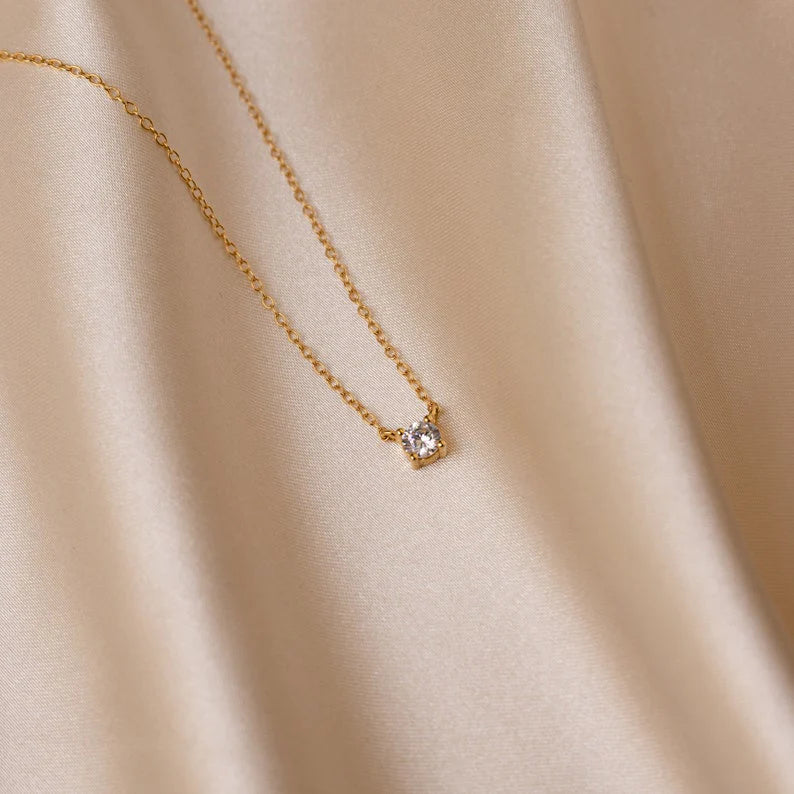 The Float Moissanite Necklace image 2