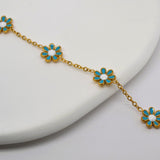 Colored Daisy Bracelet - Blue image