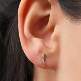 The Curve Moissanite Earrings image 0