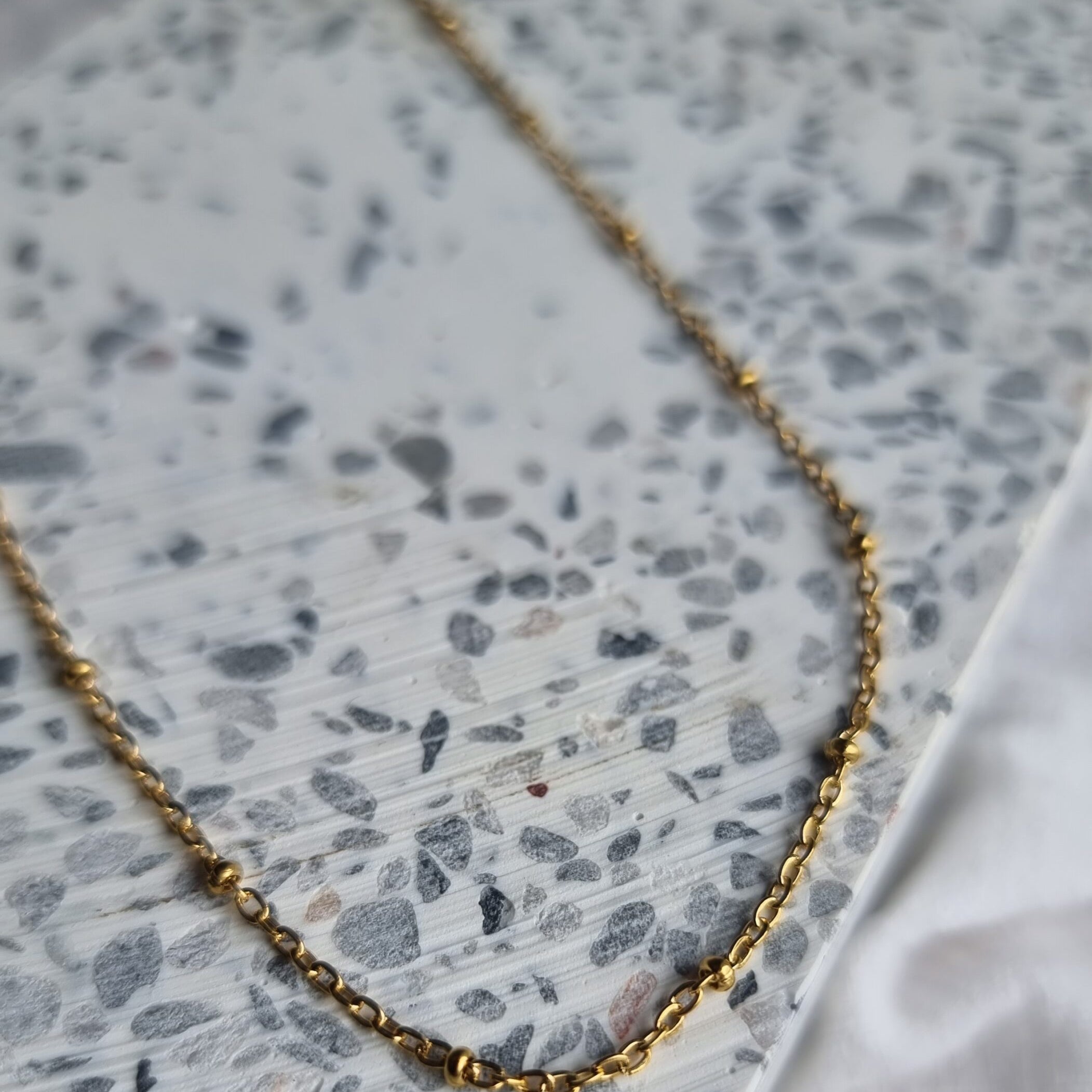 Waterproof Dot Gold Chain image 1