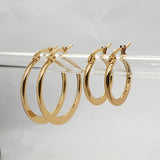 Gold Plated Flat Hoops image 0