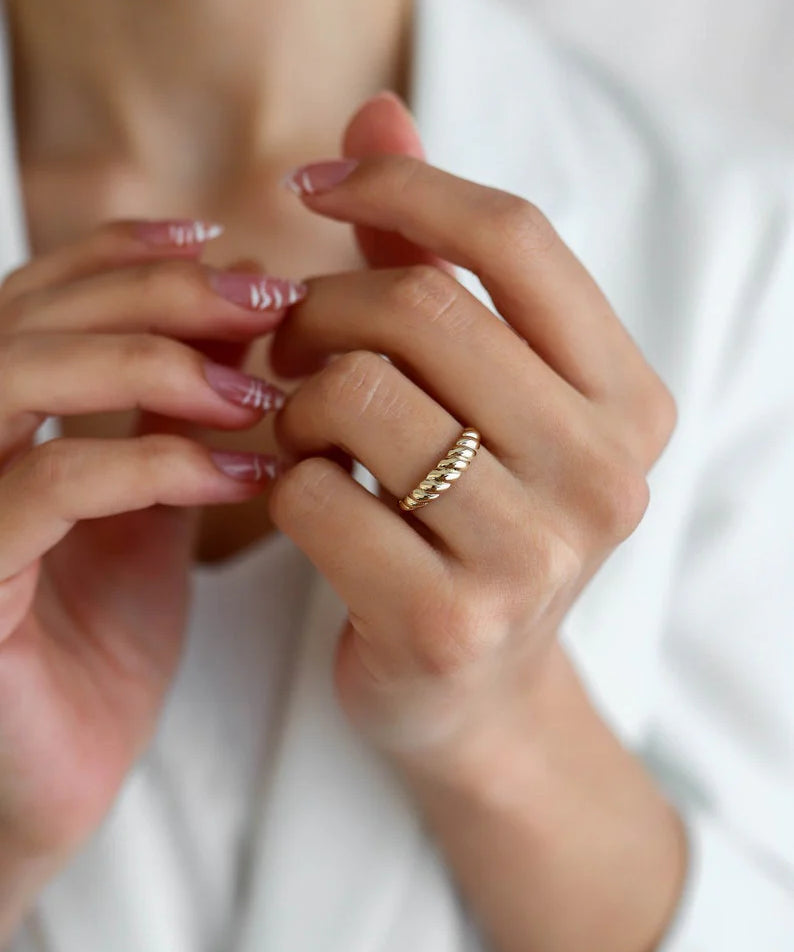 The Golden Croissant Gold Ring image 1