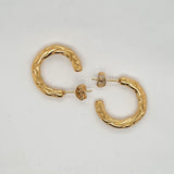 Textured Gold Plated Hoop image 0