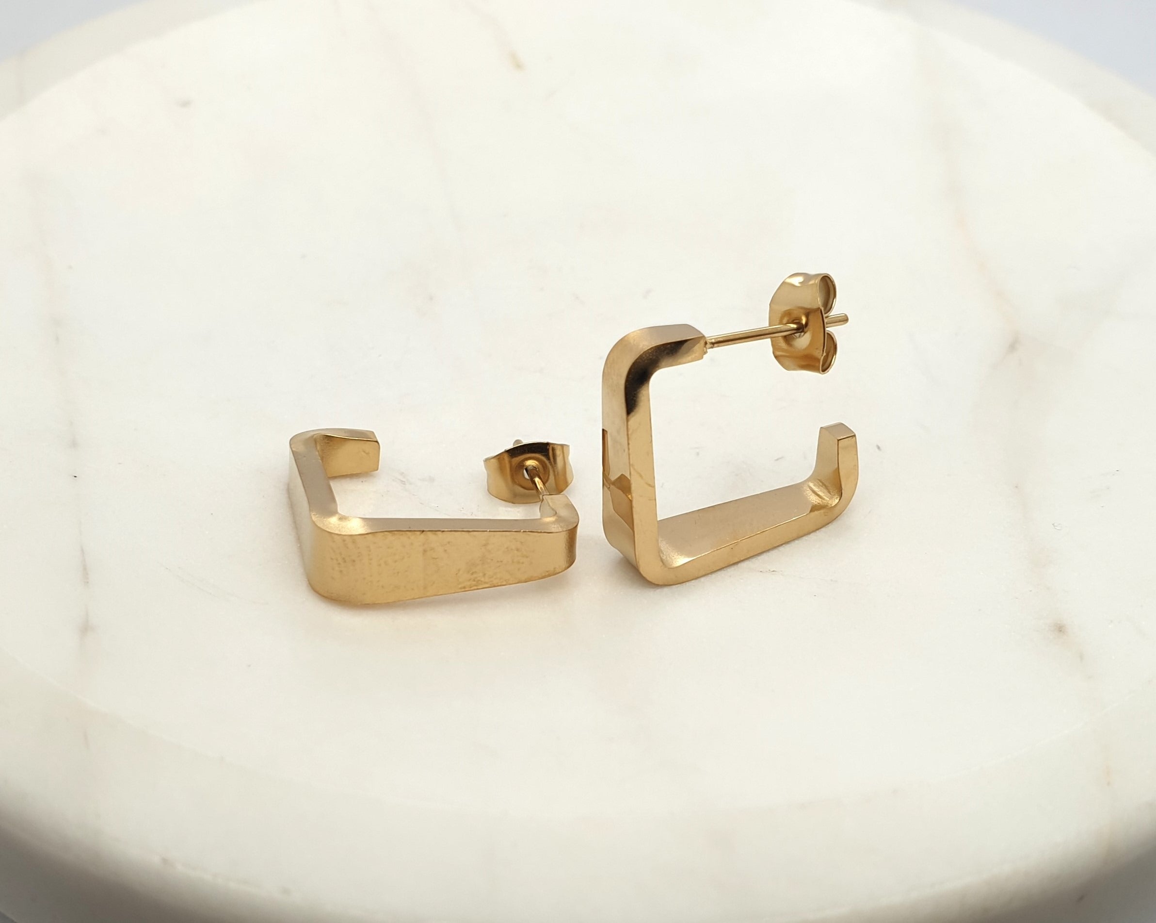Gold Plated Square Earring image 0