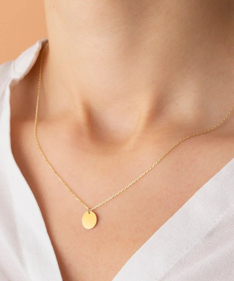 The Gold Coin Initial Necklace image 0