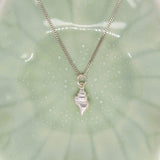 Silver Textured Shell Necklace image 0