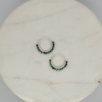 Natural Stone Small Hoops - AF. Turquoise image