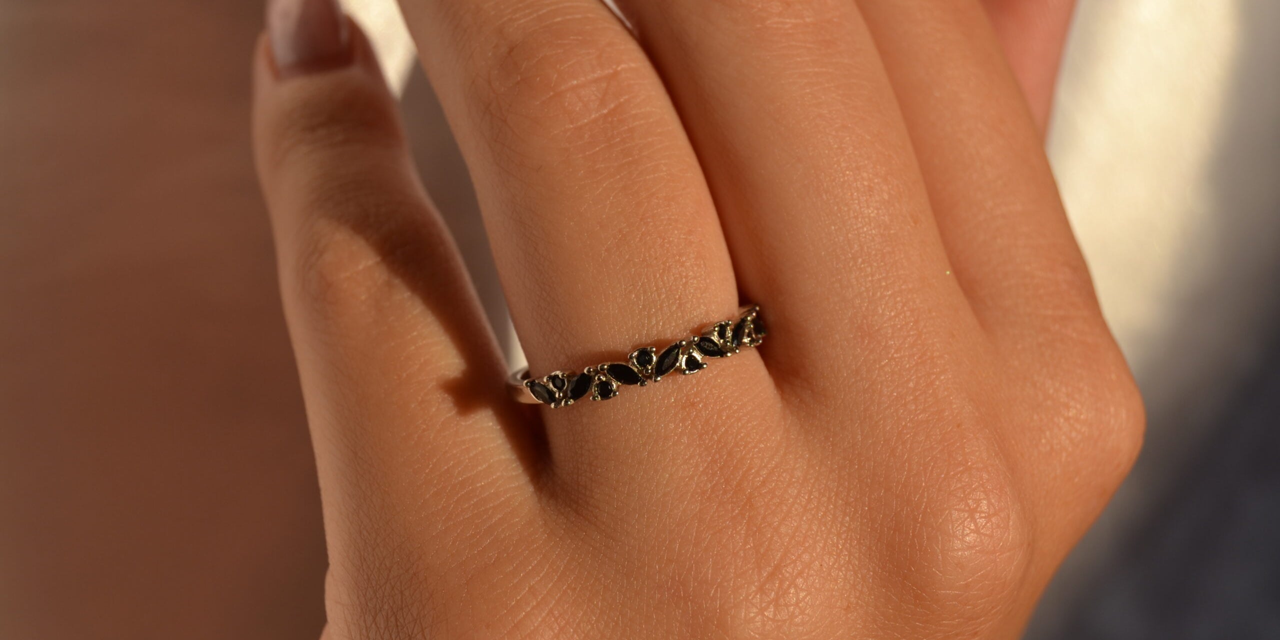 Alya Black Cubic Ring image 0