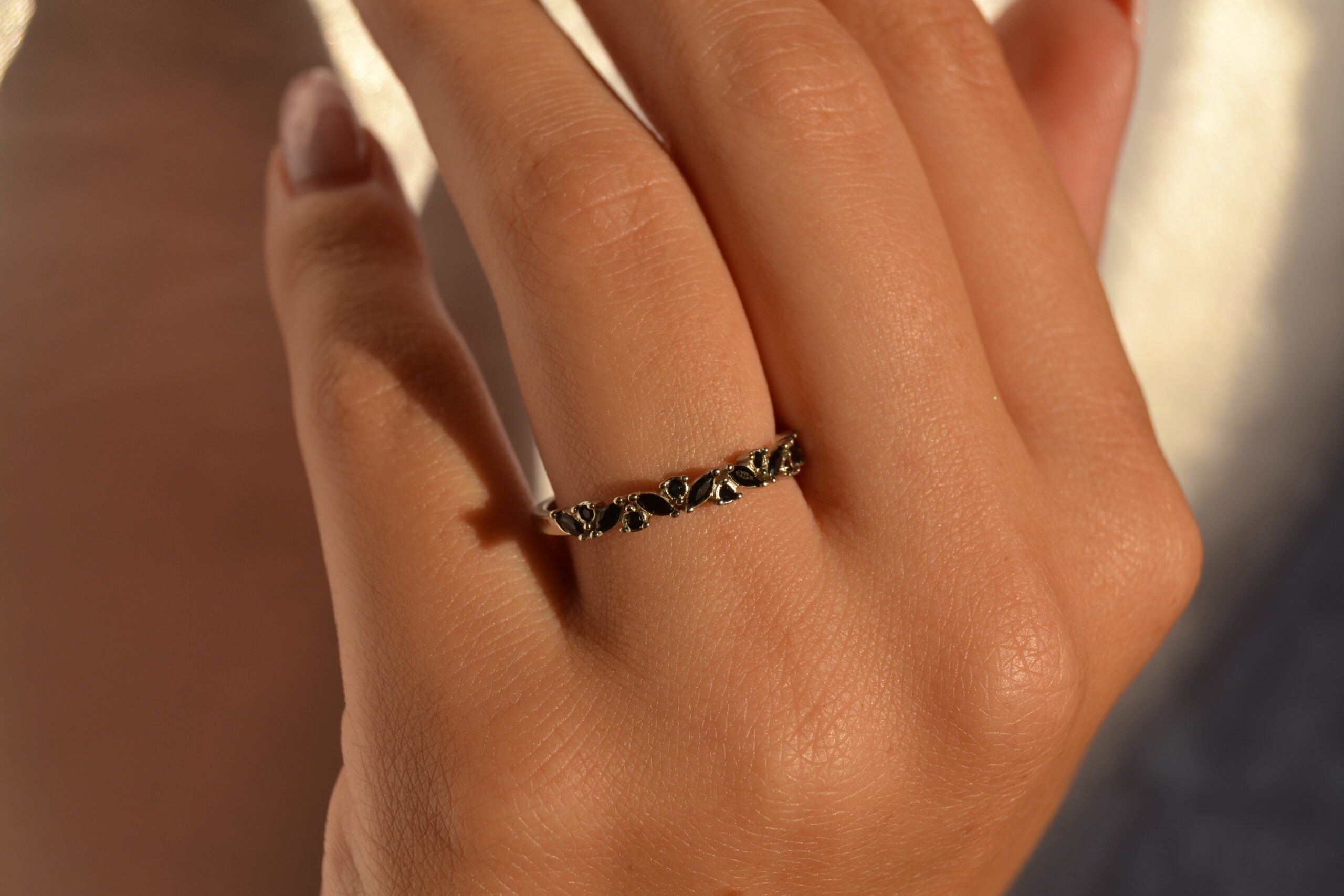 Alya Black Cubic Ring image 0