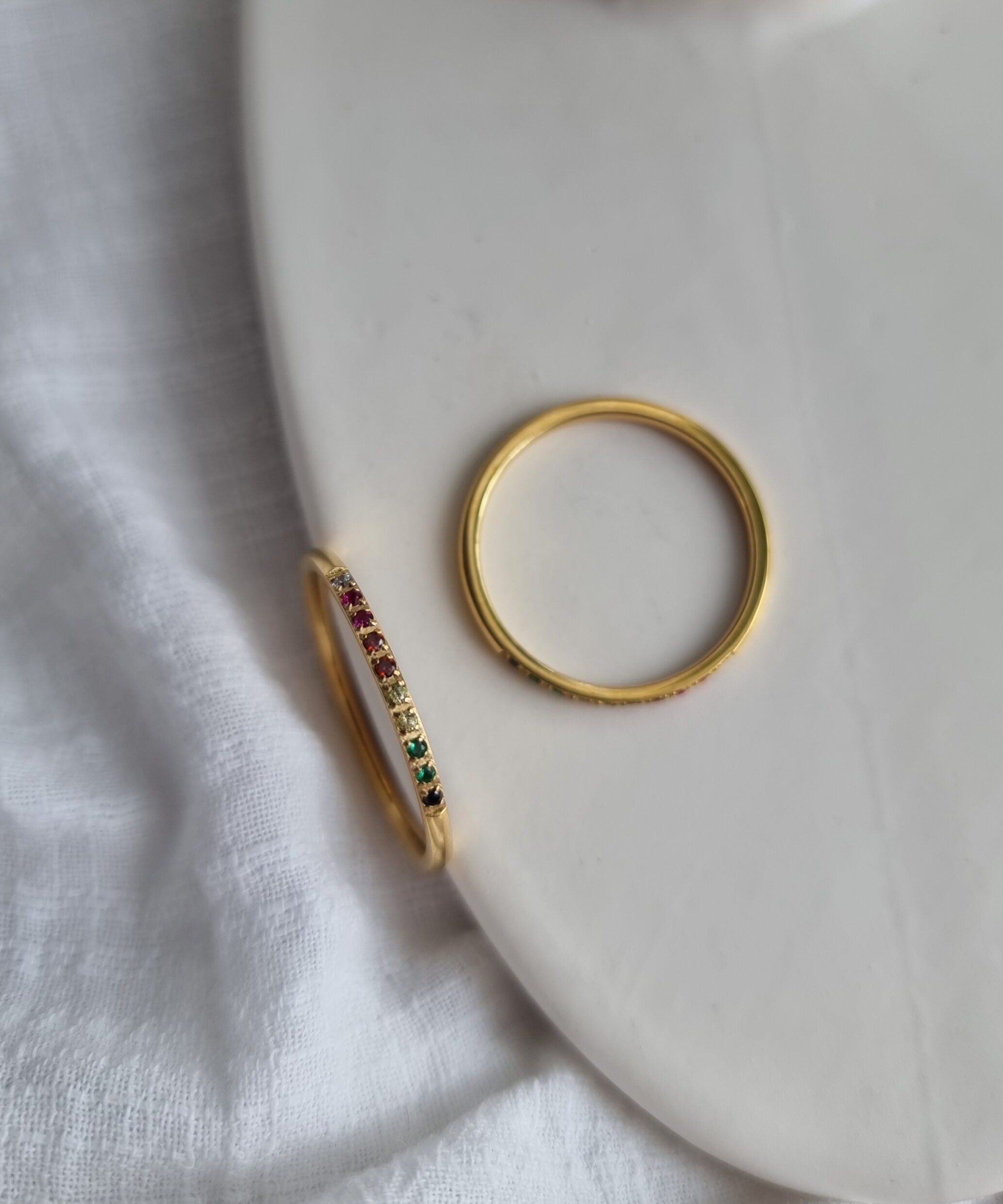 Dainty Rainbow Waterproof Ring image 1