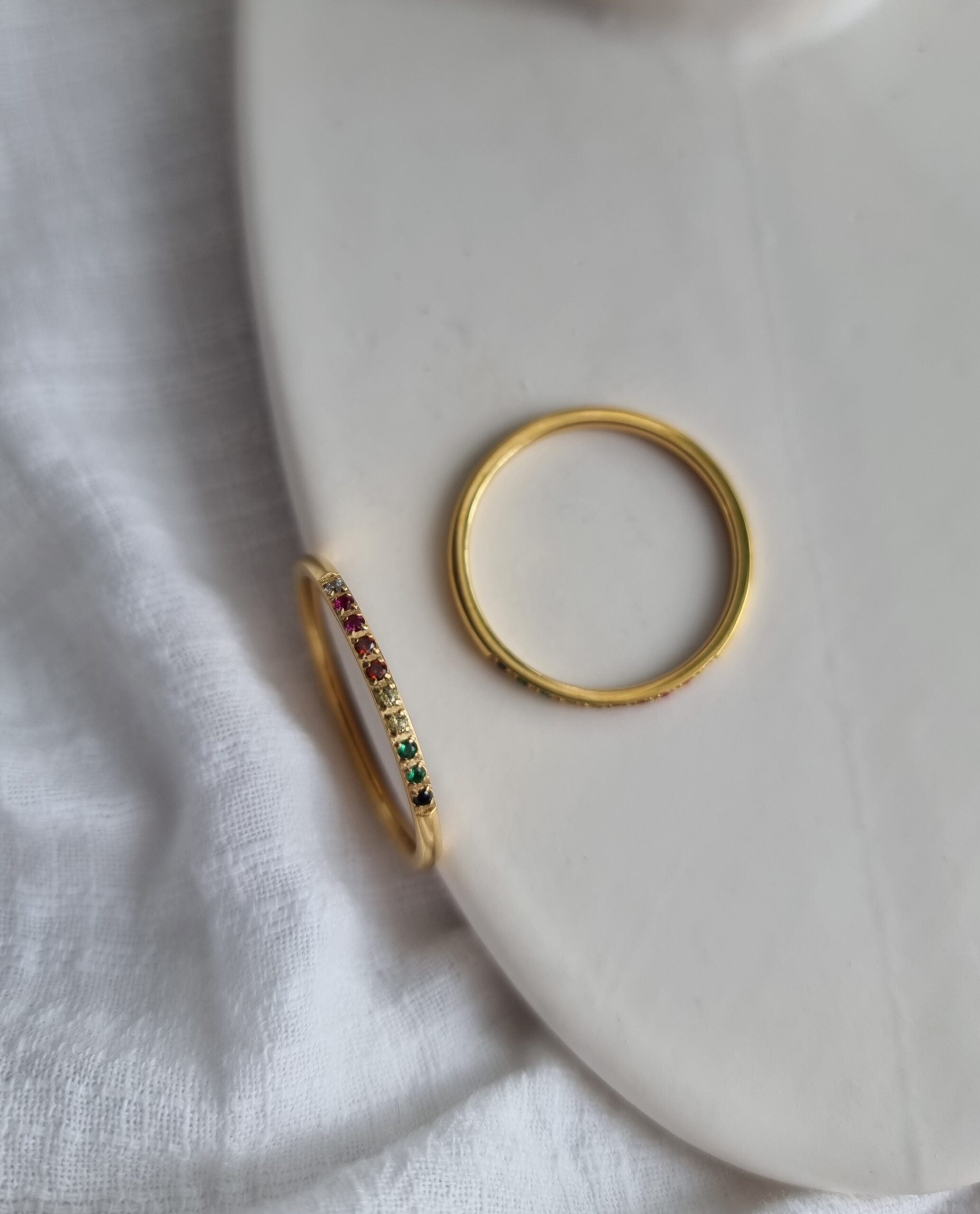 Dainty Rainbow Waterproof Ring image 1
