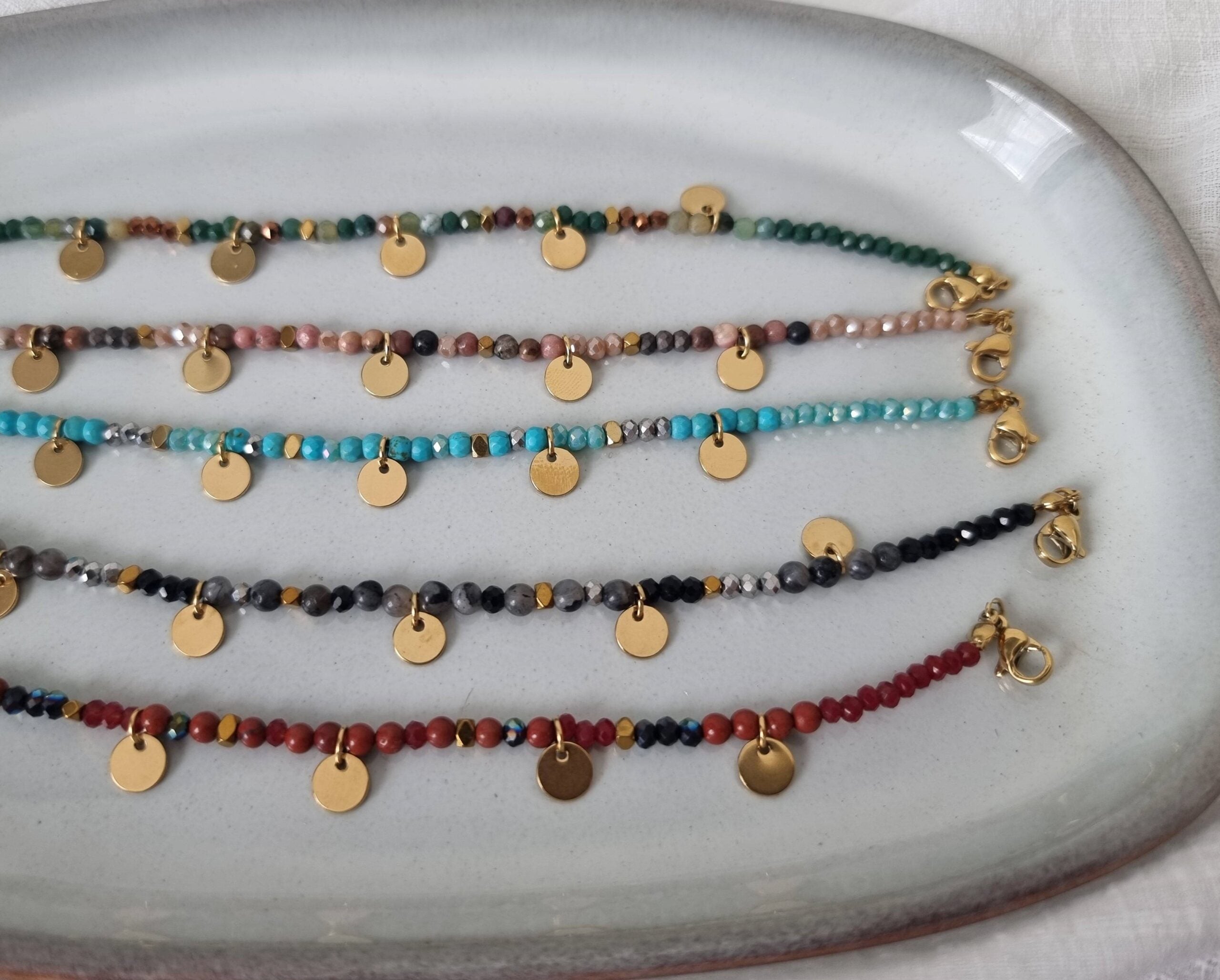 Gold Colored Beads Bracelet image 0
