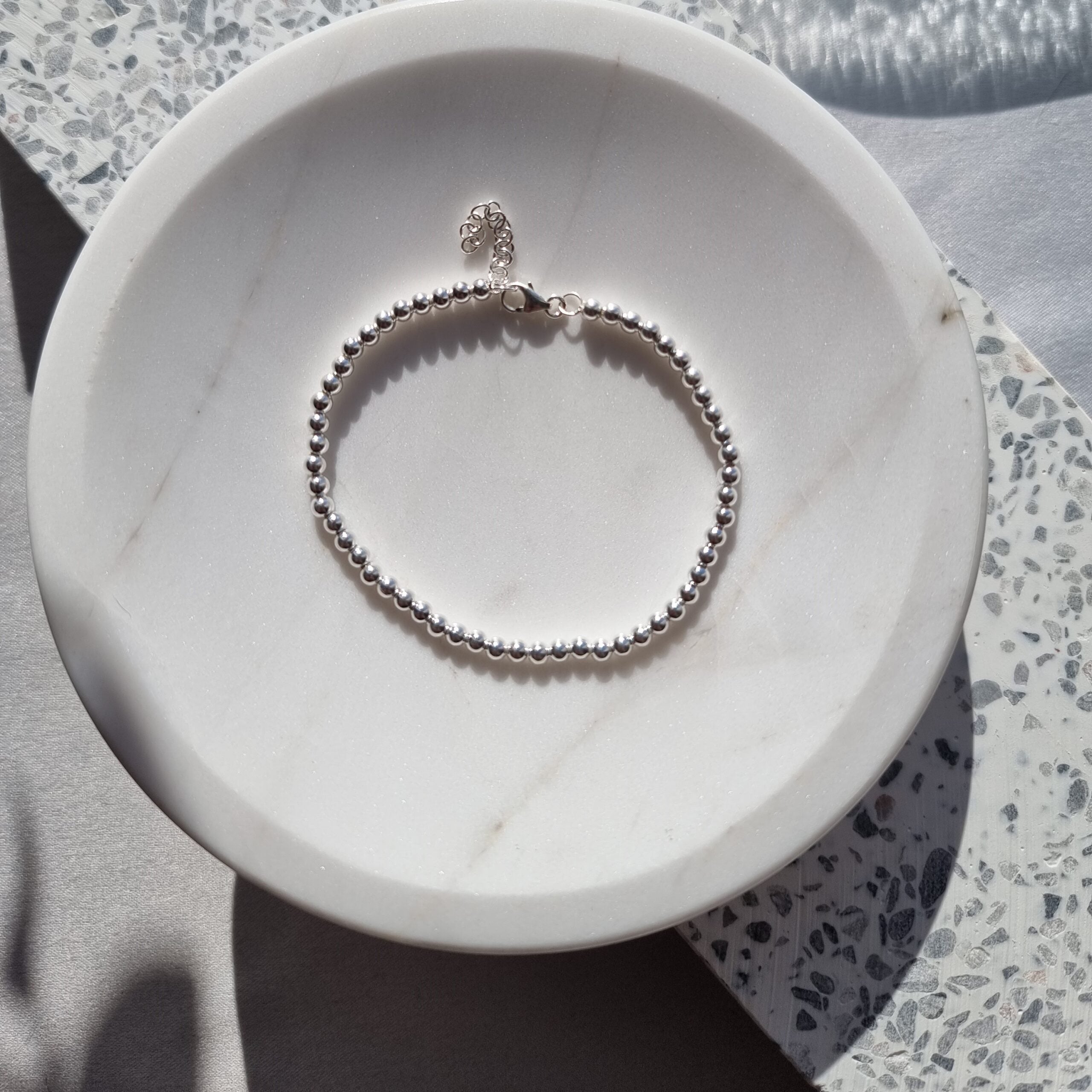 Silver Beaded Bracelet image 0