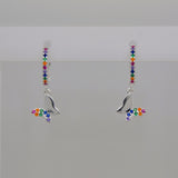 Bling Hanging Butterfly Earrings image 0