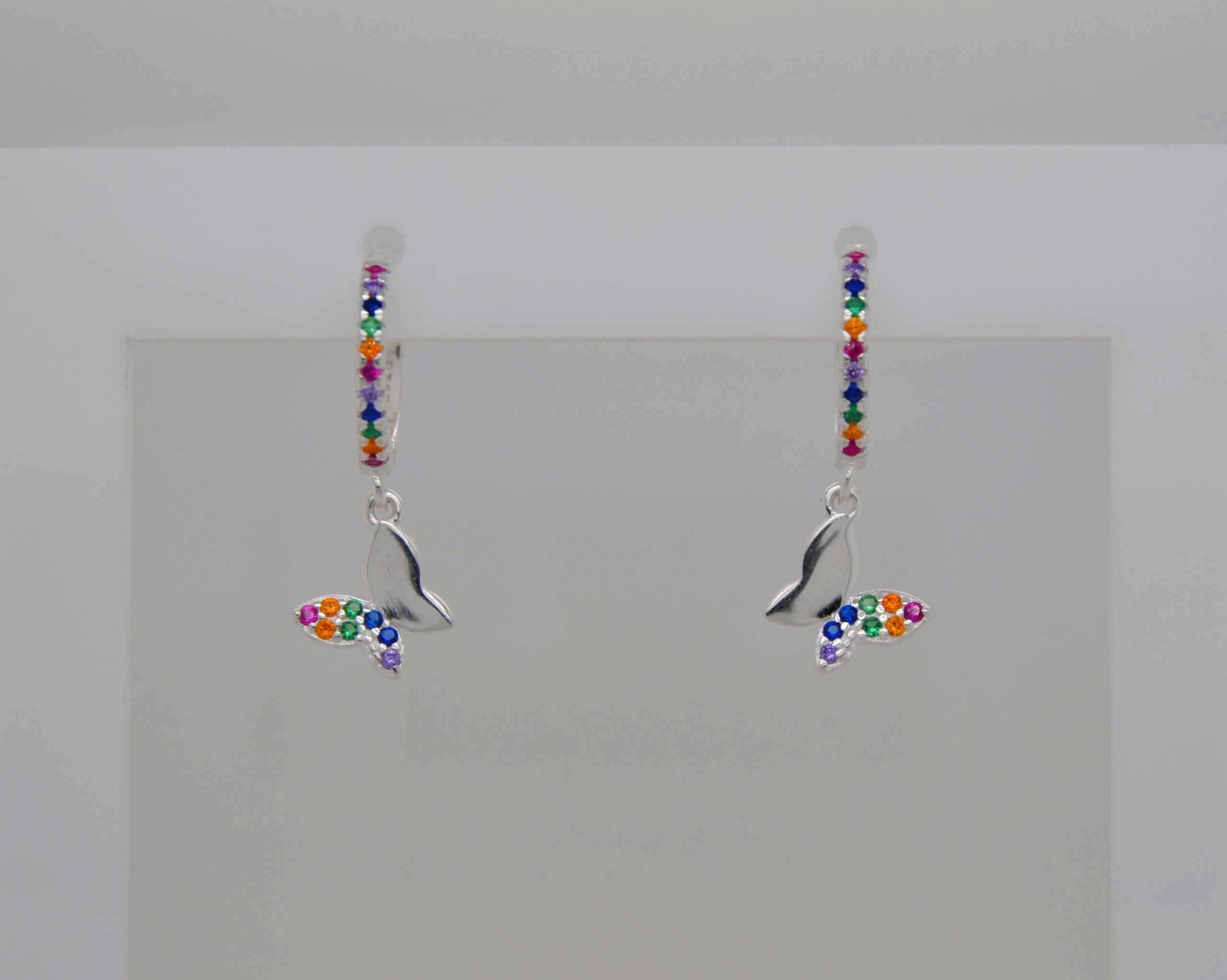 Bling Hanging Butterfly Earrings image 0