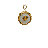 Gold Bee Disk Charm image 0
