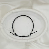 Natural Stone Adjustable Bracelet - Black Spinel image