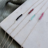 Colored Stone Silver Anklet image 0
