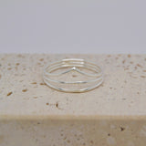 Triple Band Wishbone Ring image 0