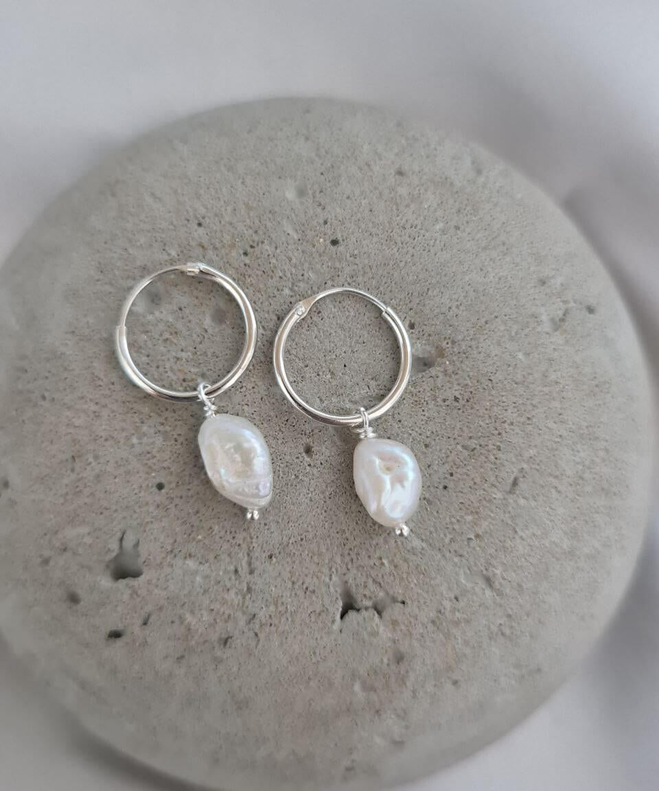 Long Pearl Earrings image 0