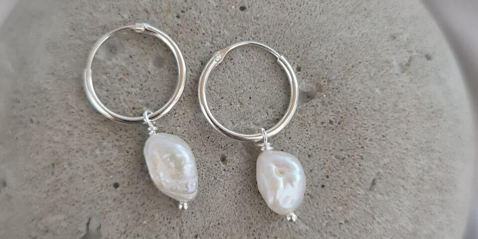 Long Pearl Earrings image 0