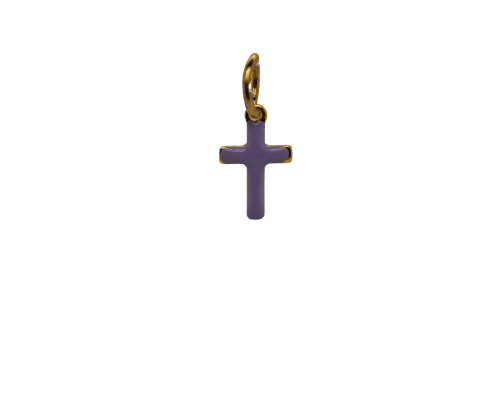 Purple Cross Charm image 0