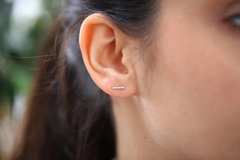 The Diamond bar Earrings image 1