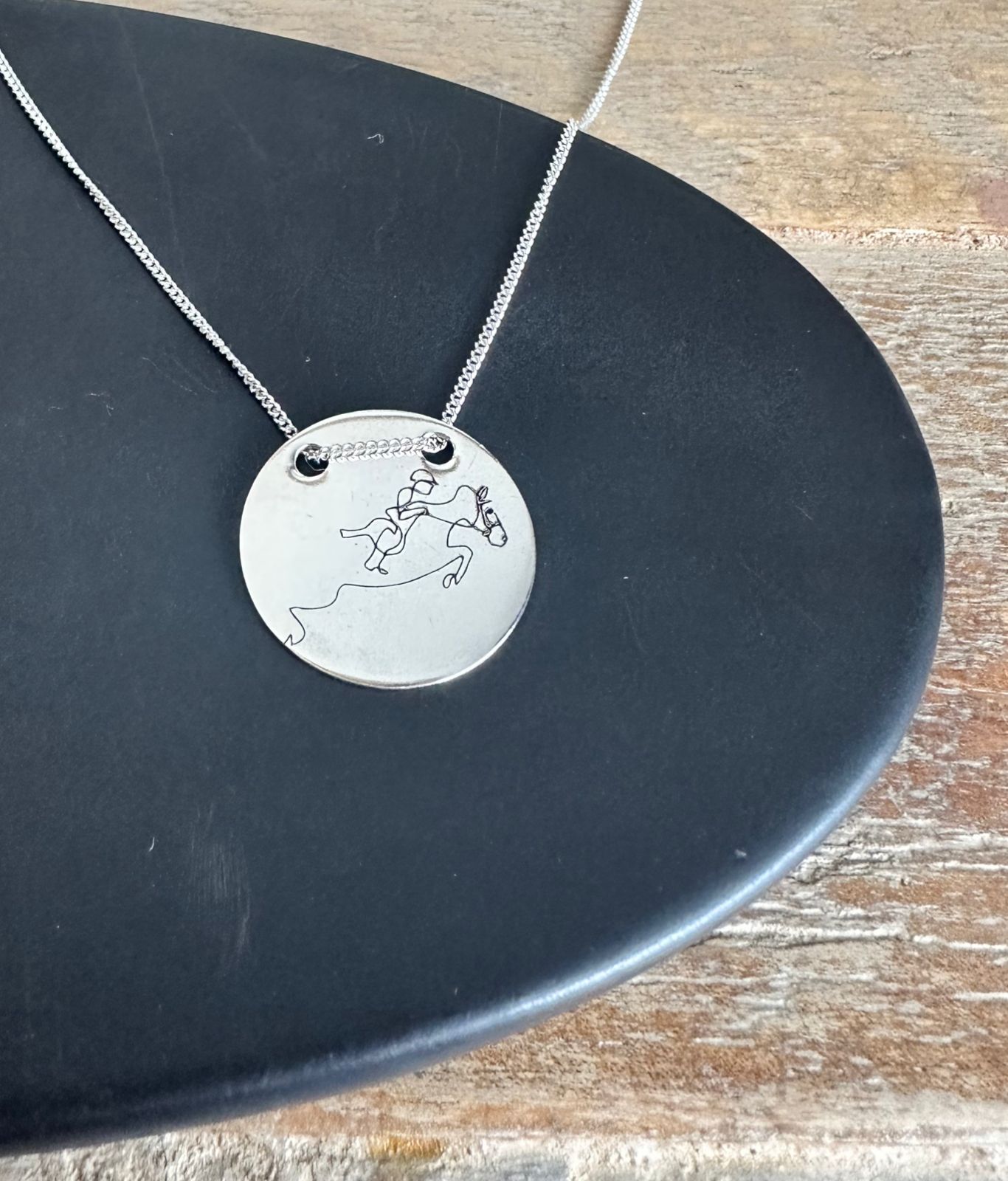 Silver Horse Jump Necklace image 0