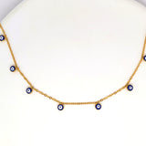 Multiple Eyes Gold Necklace image 0