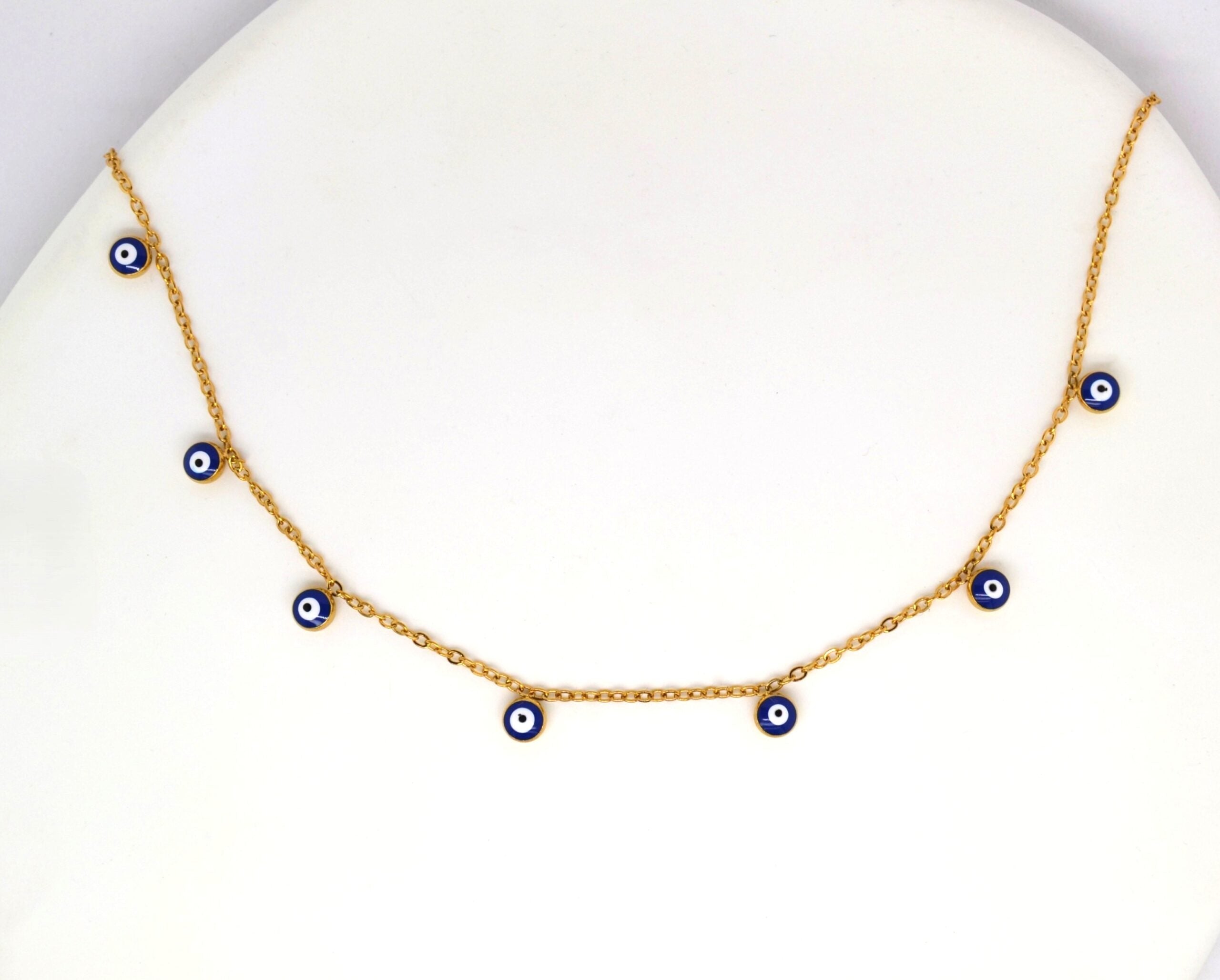 Multiple Eyes Gold Necklace image 0