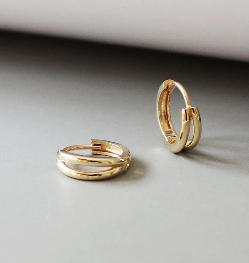 The Split Gold Earrings image 0