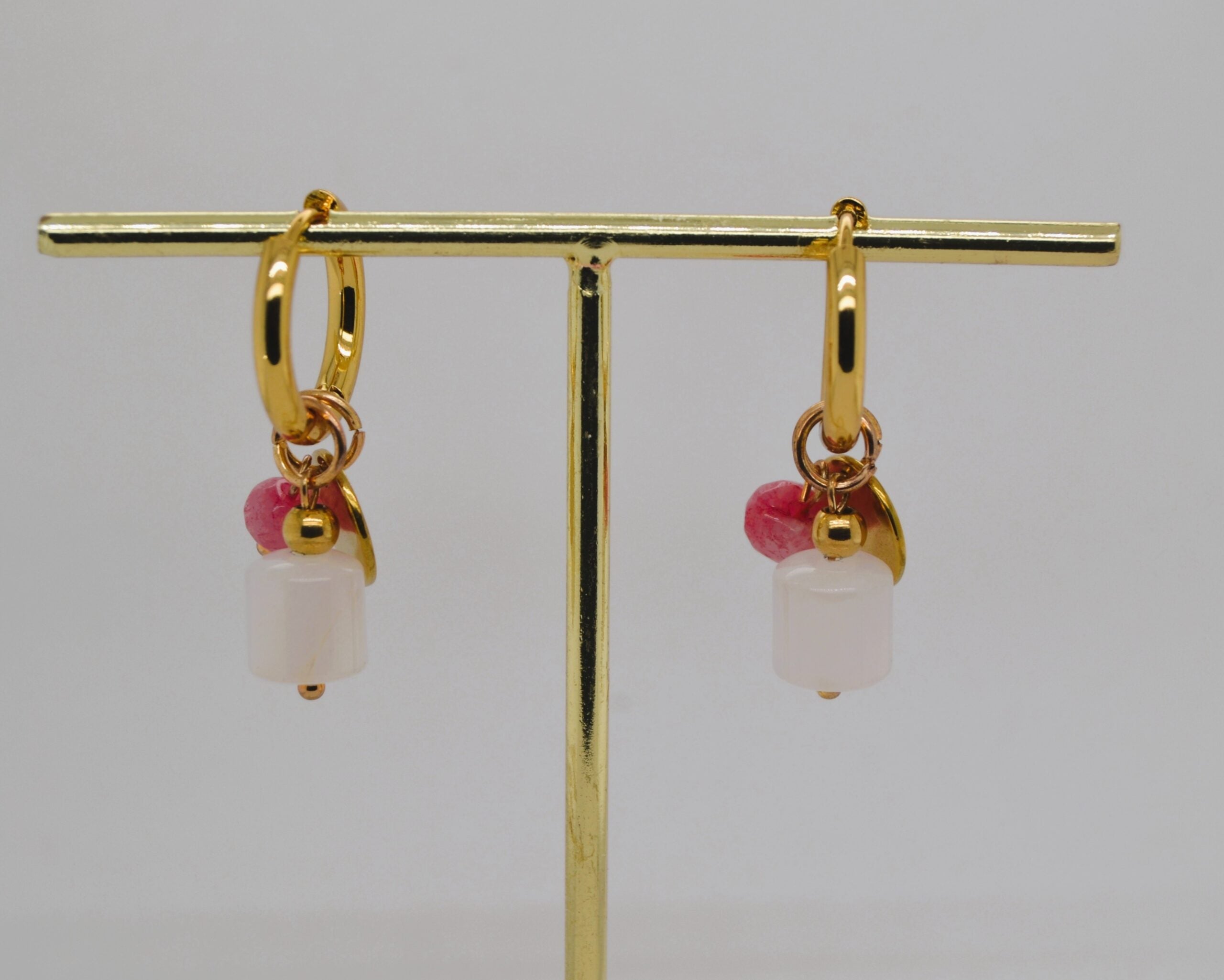 Gold Color Bead Earrings image 0