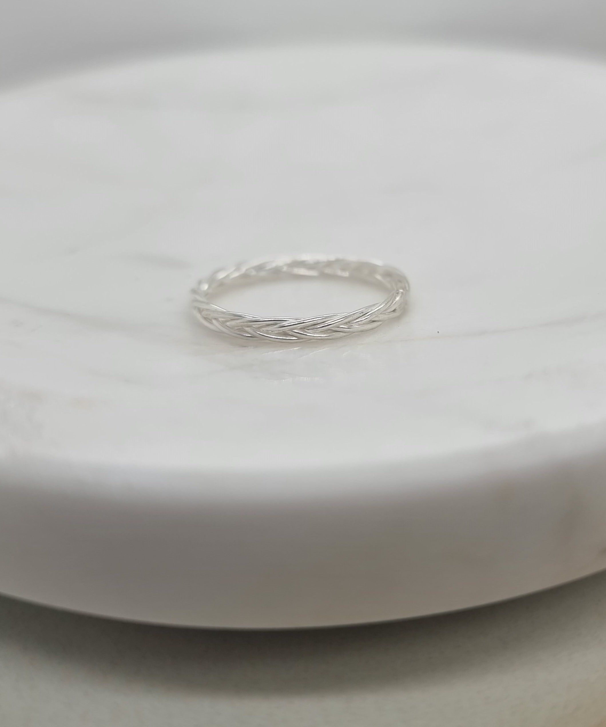 Braid Silver Stack Ring image 0