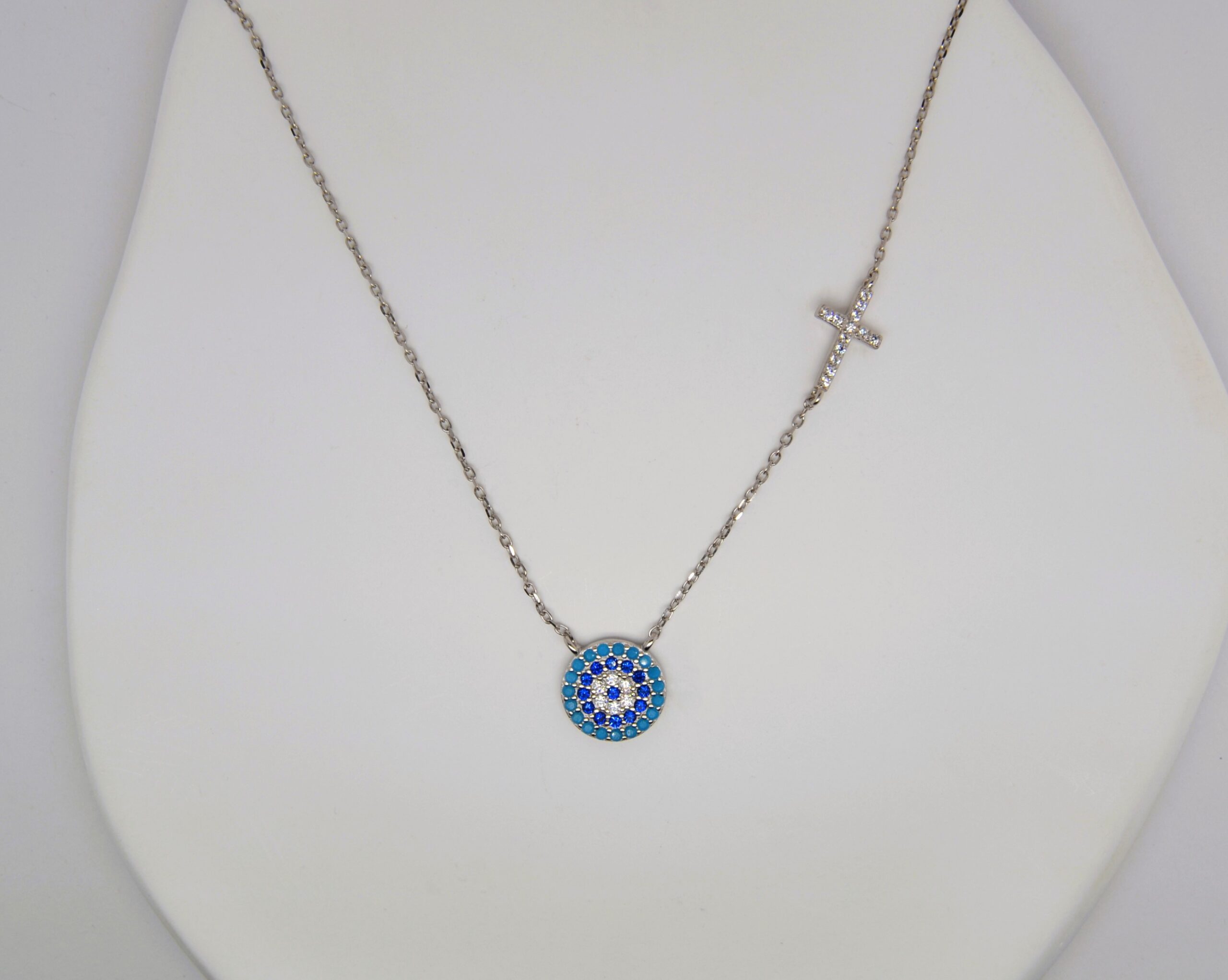 Evil-Eye and Cross Necklace image 0